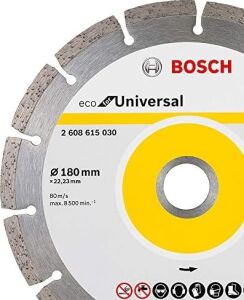 Professional Accessories Eco For Universal Segmanlı Elmas Kesme Diski 180 * 22,23 Mm-Kilit Somunlu Geniş Avuç Taşlama Makineleri Için
