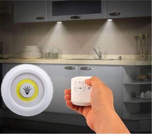 Uzaktan Kumandalı 3 Lü Spot LED Lamba Kablosuz Pilli Işıldak