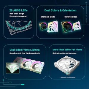 Asus Prıme MR120 Soğutucu Kasa Radyatör Fanı Argb 120MM Reverse Beyaz