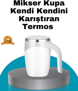 Manyetik Otomatik Karıştırma Bardağı – Şarjlı, Paslanmaz ve Pratik