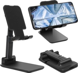 Cep Telefonu Standı, Katlanır Masaüstü Telefon Standı, Açı Yüksekliği Ayarlanabilir Cep Telefonu Tutacağı, Masa, Ofis, Tablet Standı Tüm Telefonlarla Uyumlu 10-25 cm Cep Telefonu/tablet