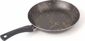 Desert 26 cm Eco Tava Siyah Üzeri Gold Izmir Desen - Yanmaz Yapışmaz Granit Efektli Günlük Kızartma ve Omlet Tavası