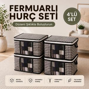 4 Adet Lüks Pencereli Çok Amaçlı Dolap Düzenleyici Hurç Çorap Hurcu 34 x 22 x 22 cm (Siyah)