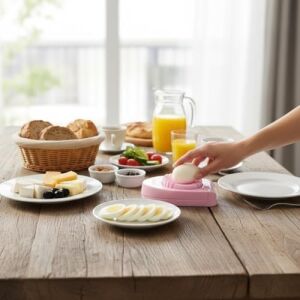 Yumurta Dilimleme Aparatı – Pratik Yumurta Kesici – Paslanmaz Çelik Teller – 8×12 cm – Mutfak Yardımcısı
