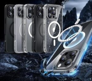 iPhone 16 Pro Max Için Magsafe Uyumlu Şık Şeffaf Kılıf - Kablosuz Şarjlara Uyumlu Full Koruma Sağlayan