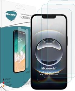 Apple iPhone 17E Screen Protector Nano Glass Cam Ekran Koruyucu (3`lü Paket) [iphone 17E ile Uyumlu Ekran Koruyucu - Şeffaf]