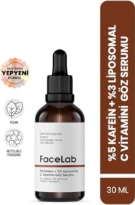 Facelab Morluk Şişlik Göz Altı Torbalanma ve Koyu Halka Karşıtı Kafein Yüzde Beş Göz Çevresi Serumu 30 ml