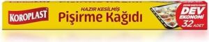 Hazır Kesilmiş Pişirme Kağıdı 32 Adet Dev Ekonomi 42X37 Cm, Helal Sertifikalı, Fırında Tavuk, Et, Tatlı, Börek Pişirmek Için Yüksek Dayanıklı Hazır Fırın Pişirme Kağıdı Yapışmaz Yanmaz