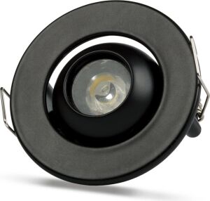 1 Adet Noas YL94 0201 Siyah Kasa 1W LED Spot 6500K Beyaz Işık