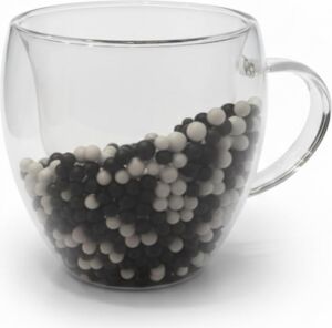 Çift Cidarlı Cam Kupa Seti | Isı Yalıtımlı Kulplu Borosilikat Kupa | Soğuk & Sıcak Içecek Termal Kupa | Espresso Latte Çay Bardağı Seti-Siyah,beyaz,-Bjk Taraftar