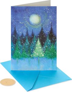 Papyrus Noel Kartları, Zarflar, Mucizeler, Mutluluk ve Yılın Huzuru, Noel Ağacı (14 Adet)