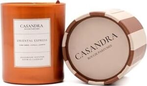 Casandra Oriental Express Soya Mum – Amber, Vanilya & Yasemin Kokulu Dekoratif Aromaterapi Mum