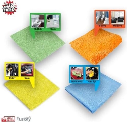 Automix 4’lü Kutulu Mikrofiber Bez | Aracınız Için Pratik ve Çiziksiz Temizlik