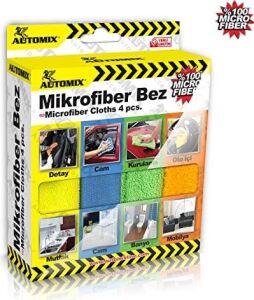 Automix 4’lü Kutulu Mikrofiber Bez | Aracınız Için Pratik ve Çiziksiz Temizlik