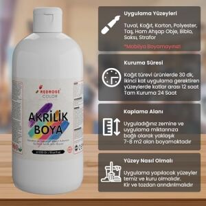 Beyaz Akrilik Boya 500GR
