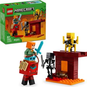 Nether Lav Savaşı 21266 – Çocuklar Için Alex Figürü, Yaratıklar, Wither Skeleton, Kılıç ve Döndürülen Blaze Içeren Yapım Seti, 6 Yaş ve Üzeri Kız ve Erkekler Için Doğum Günü Hediyesi