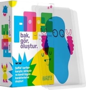 Pops – Karakter Oluşturma Kart Oyunu | Şeffaf Katmanları Üst Üste Koy, Farklı Karakterler Oluştur, Kendini Ifade Et | 1-6 Oyuncu 4+ Yaş | Yaratıcılık Odaklı Eğlence