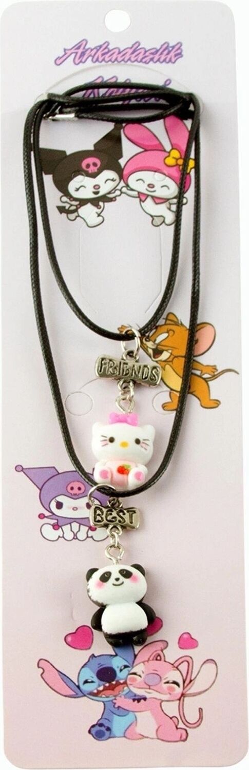 Panda Kedi Arkadaşlık Kolyeleri (Çift Kolye)