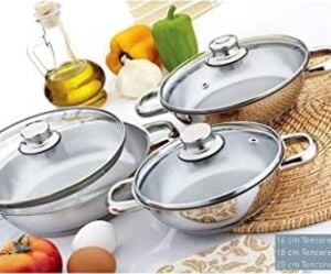 Gülsan 6 Parça Cam Kapaklı Omlet Seti