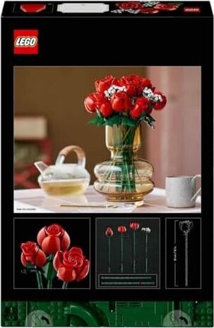 Gül Buketi 10328 - Yetişkinler Için Dekoratif, Koleksiyonluk ve Sergilenebilir Yaratıcı Çiçek Model Yapım Seti, Doğum Günü Hediyesi Fikri (822 Parça)