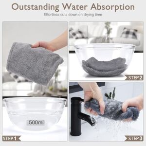 Saç Havlusu, Premium Mikrofiber Kumaş ile Yüksek Emicilik, Düğmeli Pratik Tasarım, Kadınlar Için Ideal Saç Kurulama Havlusu, Duş Sonrası Kullanım Için Hair Towel ile Uyumlu