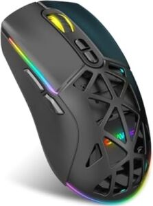 Nexus Air Kablosuz 10000 Dpi Pixart PMW3325 Sensör Makro Yazılımlı & Değiştirilebilir Kapaklı Rgb Kablosuz Gaming Mouse - Siyah