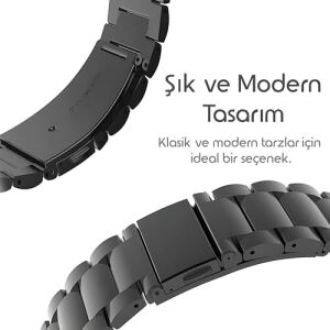 Xiaomi ile Uyumlu Bakla Model Çelik Kordon Redmi Watch 5 Active/redmi Watch 5 Lite/watch S4/watch 2/2PRO/S3/S1/S1PRO/S1 Active Için Katlanır Toka Mekanizmalı Paslanma Yapmayan Kayış