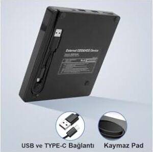 Kenly Harici Dvd-Rw USB 3.0 Sürücü, Cd/dvd Yazıcı Okuyucu, Taşınabilir Optik Disk Drive, Windows ve Mac Uyumlu, Tak Çalıştır