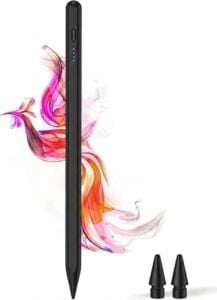 IPAD(2018-2026) Için Stylus Tablet Kalem 2018 Sonrası Tüm iPad Modellerinine Uyumlu Eğim Sensörlü Avuç Içi Reddi Aktif Stylus Kalem (Siyah)