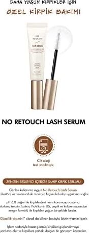 Dökülme Karşıtı Biotin-Kolajen-Pantenol Içerikli Besleyici Kirpik Bakım Serumu No Retouch Lash Serum