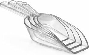 4’lü Ölçü Kaşığı Seti 60-80-120-240 ml – Şeffaf Çok Amaçlı Ölçü Küreği | Bpa Free Mama, Bakliyat ve Kahve Için