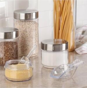 4’lü Ölçü Kaşığı Seti 60-80-120-240 ml – Şeffaf Çok Amaçlı Ölçü Küreği | Bpa Free Mama, Bakliyat ve Kahve Için