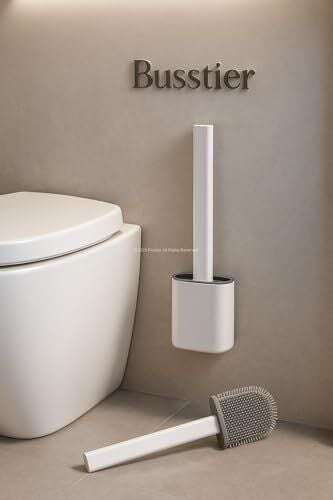 Yapıştırılabilir Tuvalet Fırçası, Silikon Klozet Temizleme Seti, Duvar Tipi Askılı, Kompakt Tasarım, Koku Önleyici, Esnek Uçlu, Hijyenik Banyo Fırçası