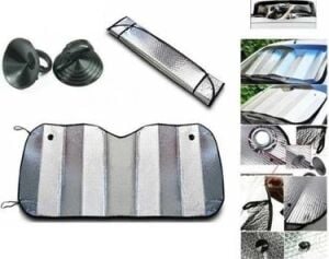 Oto Ön Cam Güneş Koruma Uv Önleyici Katlanabilir Fiat Egea Toyota Corolla Dacia Duster Hyundai I20