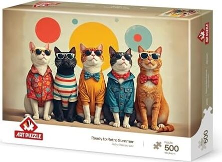 Retro Yazına Hazır 500 Parça Puzzle