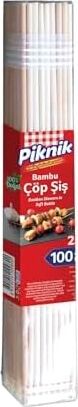 Piknik Ağaç Bambu Çöp Şiş 25 CM–100&APOS;LÜ 113-P