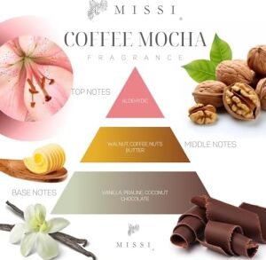Büyük Üfleme Cam Ahşap Fitilli Coffe Mocha Vegan MUM(380 Gr)