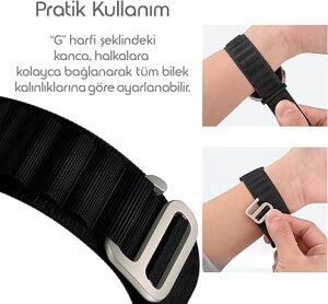 Yeni Nesil Bağlantı Alpine Loop 20MM Kordon  ile Uyumlu Galaxy Watch 7/6/5/4 Serisi Için Galaxy Watch 7 Kordon (40MM/44MM) Watch 6/4 Classic (47/43/42MM) Watch 5 Pro Uyumlu