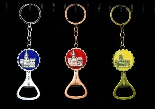 Metal Galata Kulesi Anahtarlık ve Açacak Model 2