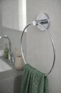 Krom Kaplama Yuvarlak Halka Banyo -Mutfak Havlu Askılığı S-102