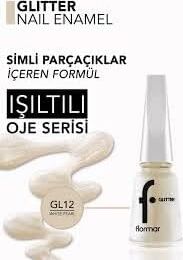 Yoğun Simli Şeffaf Oje - Glitter Nail Enamel - GL012 Whıte PEARL-8682536049856