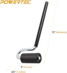 71010 J-Roller Uzun Saplı Kauçuk Rulo, 3,8 cm x 7,6 cm – Profesyonel Kaplama Kenar Bandı ve Zemin Laminasyon Aleti, Düz Sap