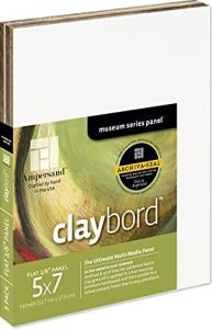 Ampersand Art Supply Claybord Ahşap Boyama Paneli, Müze Serisi, 3mm Derinlik, 3 Parça