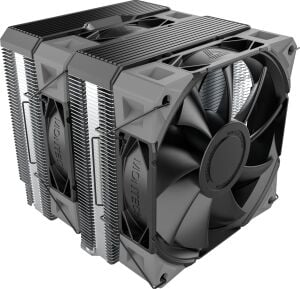 NX600 6 Isı Borulu ve Premium Üst Kapaklı Çift Kule Cpu Hava Soğutucu | 28MM E28 Pwm Premium Fan | Lehimli Bakır Taban | Üstün Isı Dağılımı | Tüm Intel ve Amd Soket Desteği | Siyah