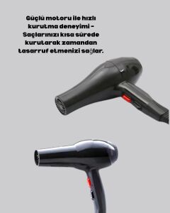 2200W Saç Kurutma Makinesi Soğuk ve Sıcak Üfleme Fonksiyonlu