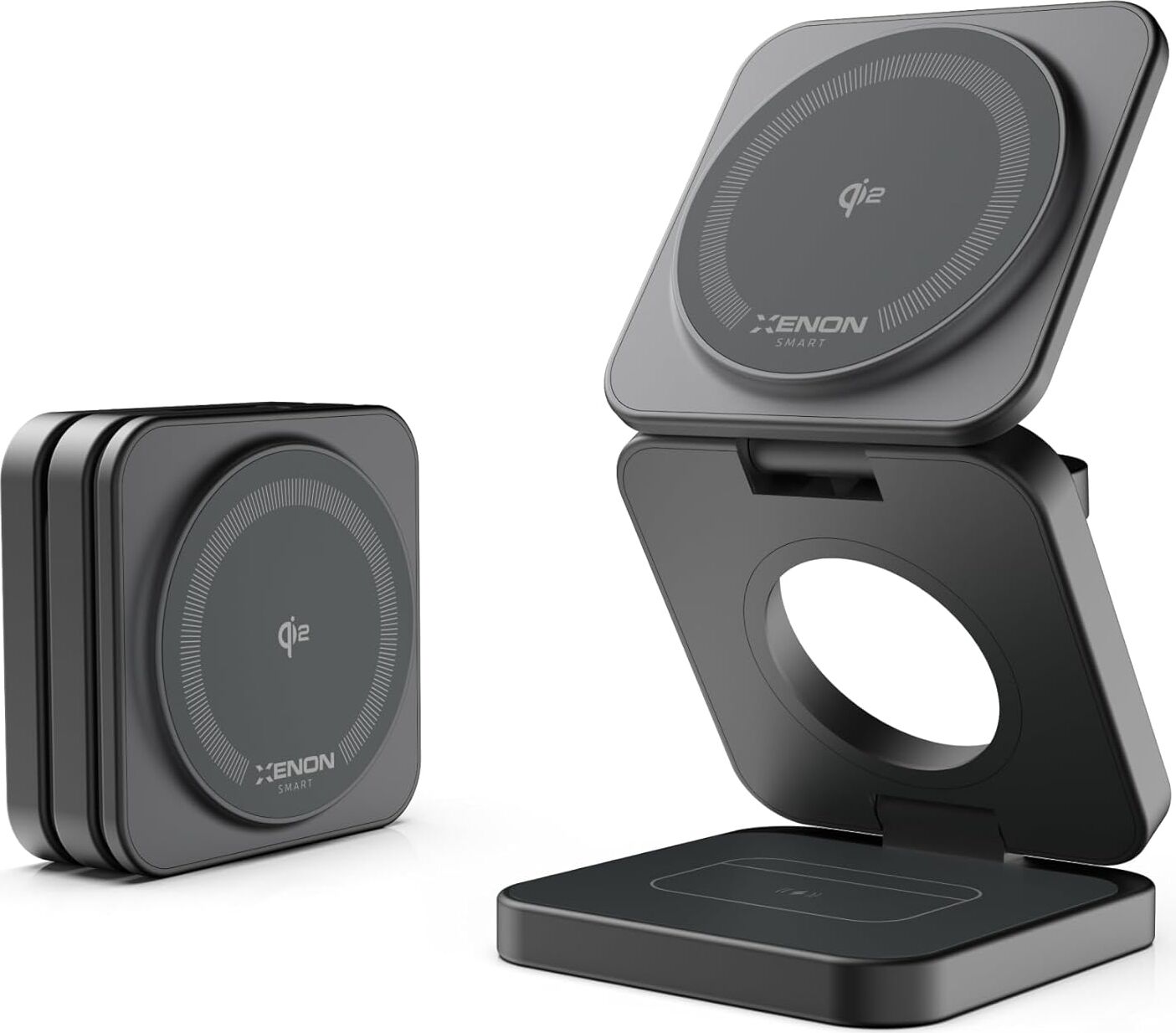 Xenon Smart Kablosuz Şarj Standı 3'ü Bir Arada Apple Iphone Airpods Watch Mag Safe ile Uyumlu Qi2 15W Hızlı Şarj Cihazı X6402