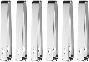 6 Adet Çelik 16,2 cm Buz ve Şeker Maşası MT128BY-6