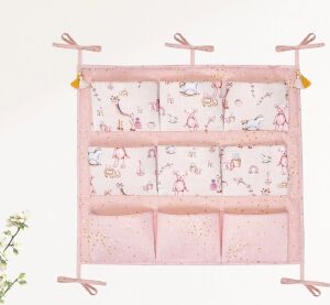 Baby 9 Cepli Bağlamalı Beşik Kenarı Düzenleyici (Pembe)