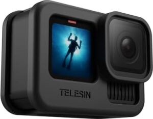 Telesin Gopro HERO13 Uyumlu Silikon Kılıf | HERO12/11/10/9 Uyumlu + Silikon Lens Koruyucu + Kordon Ip