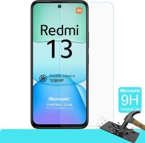 Xiaomi Redmi 13 4g Tempered Glass Cam Ekran Koruyucu [redmi 13 4g ile Uyumlu Ekran Koruyucu - Şeffaf]